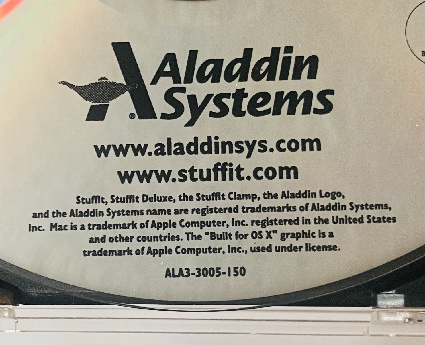 StuffIt Deluxe 8.0 Mac OS X CD Aladdin Systems Compression Utility
