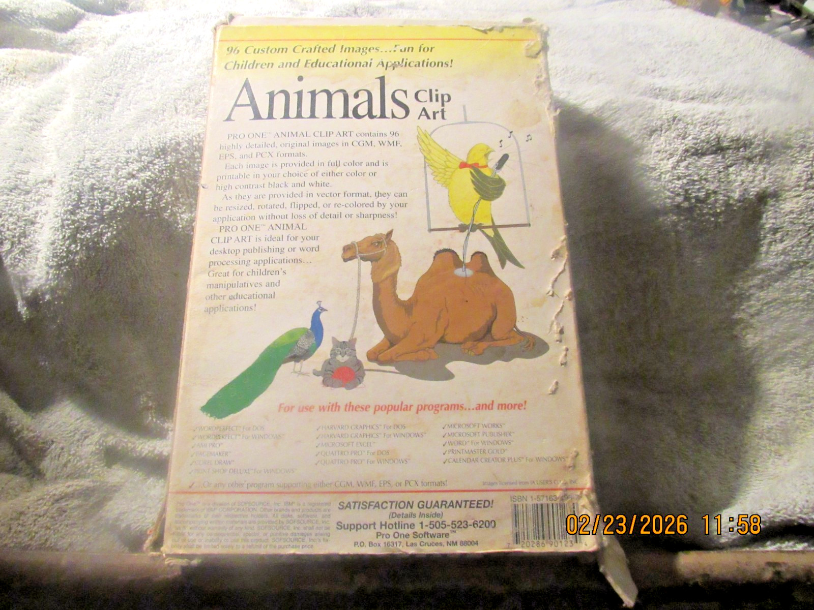 Vintage Animals Clip Art Windows PC CD-ROM Software New Pro One IBM
