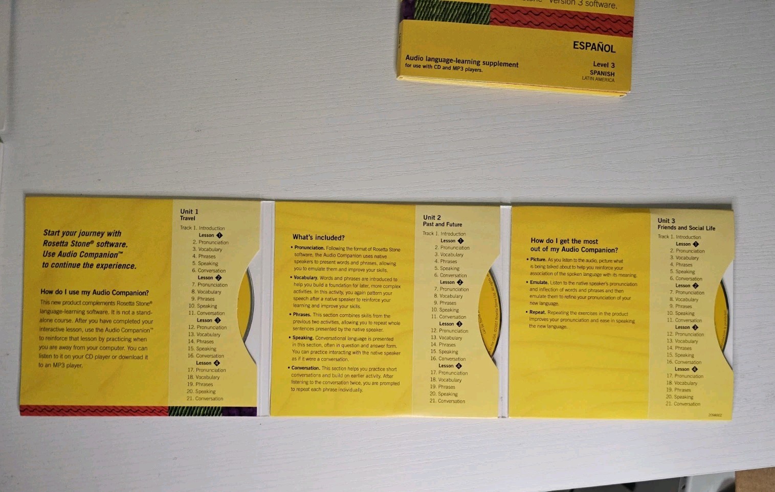 Rosetta Stone Espanol Spanish Latin America Level 1, 2, 3 Version 3 Read Desc