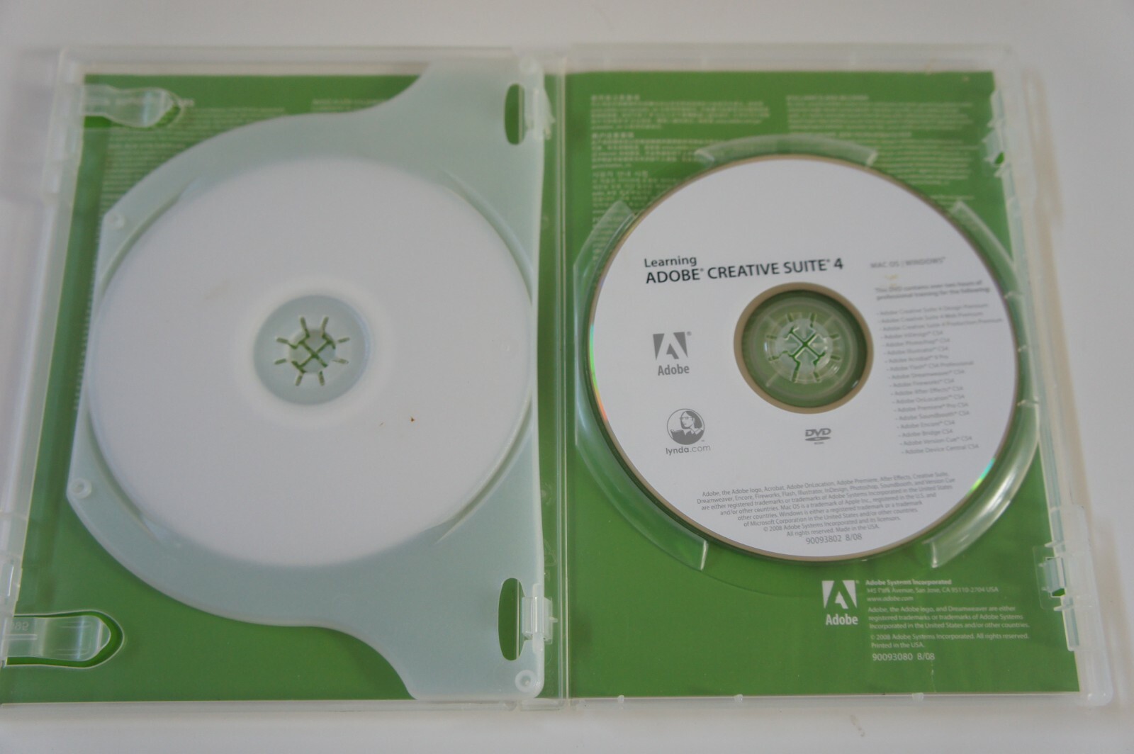 Adobe Dreamweaver CS4 with serial number, Mac OS disk plus Tutorial DVD