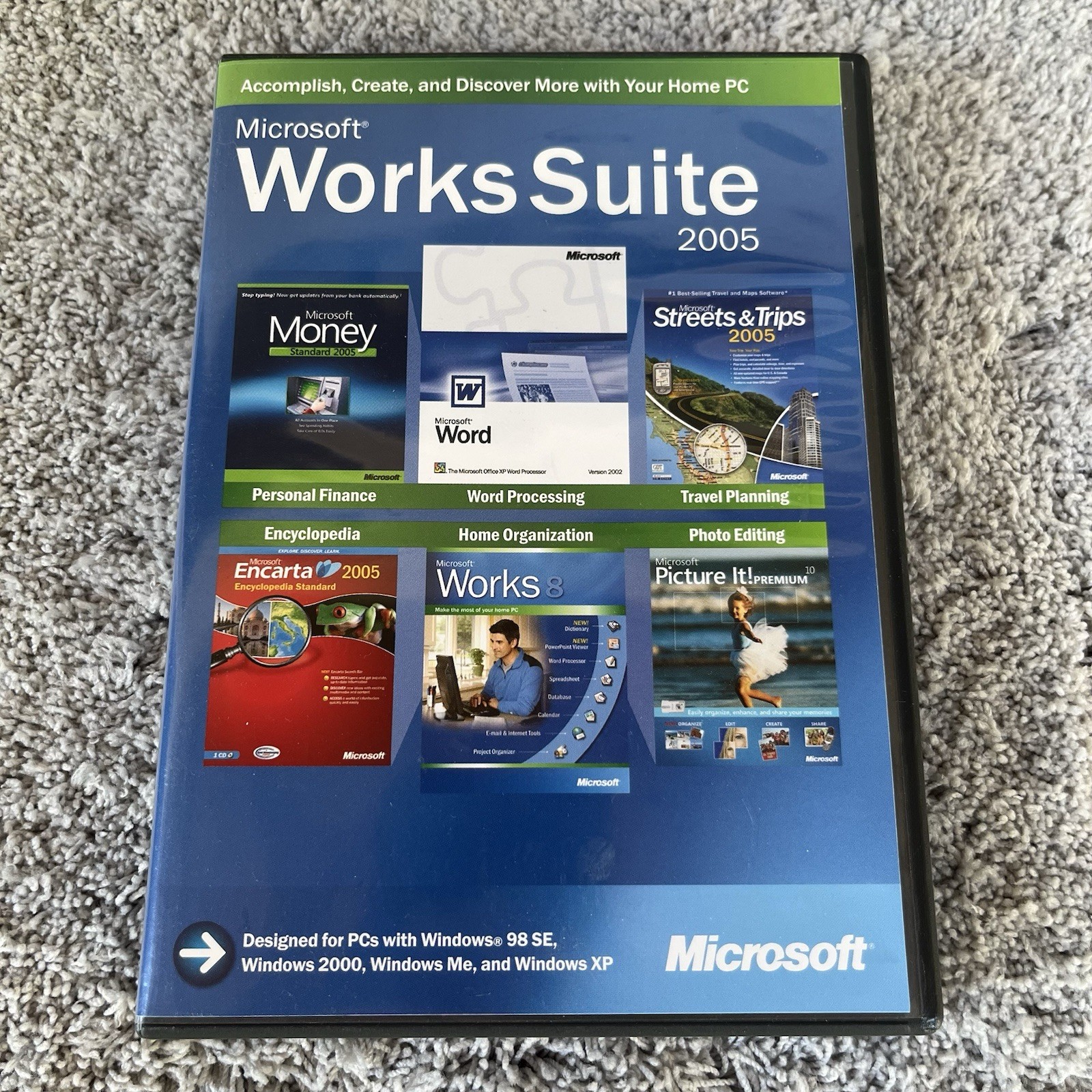 Microsoft Works Suite 2005 Software Picture It Premium 10 Works 8 Word 2002