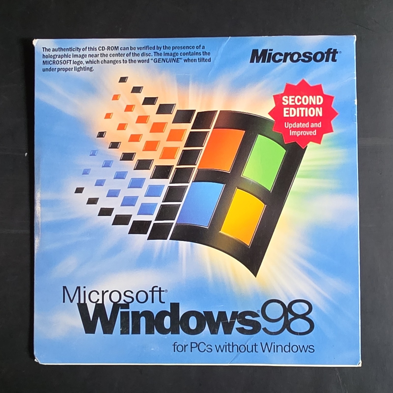 MICROSOFT WINDOWS 98 SECOND EDITION FULL OPERATING SYSTEM MS WIN 98 SE