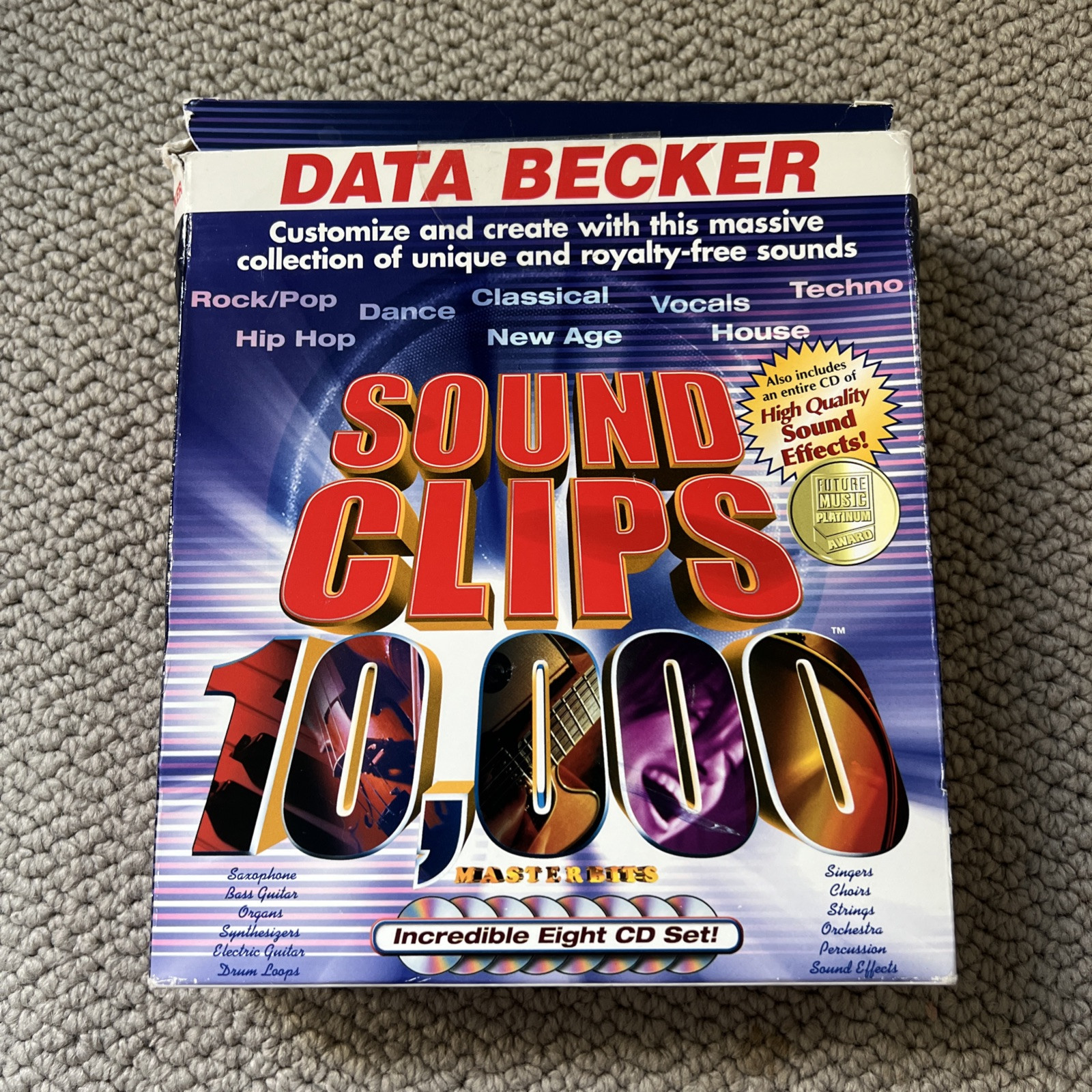 Vintage Y2K 10,000 Data Becker Sound Clips Pro Software, Complete/Win 95 98