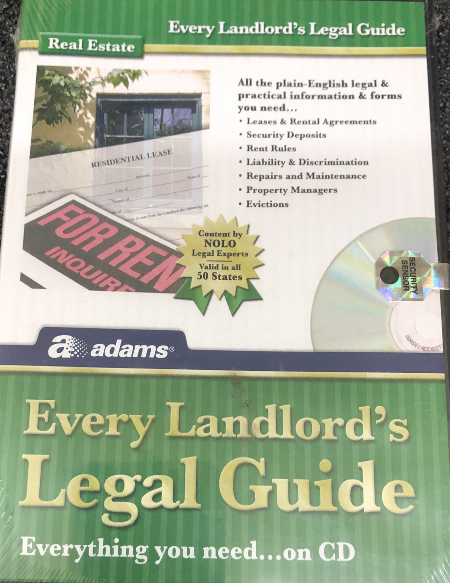 Adams Every Landlord’s Legal Guide For PC/Mac Disc New Sealed