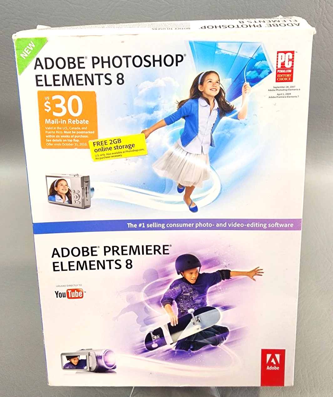 Adobe Photoshop Elements 8 & Adobe Premiere 2009 w/Keys
