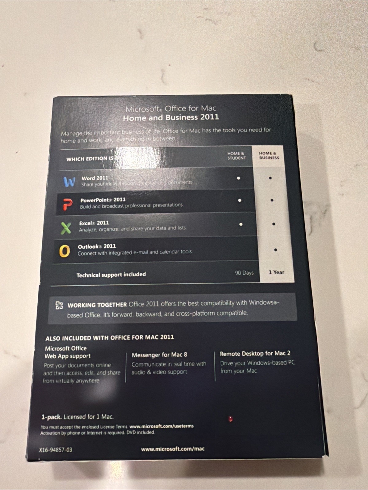 2011 Microsoft Office For Mac Home And Business With Product Key