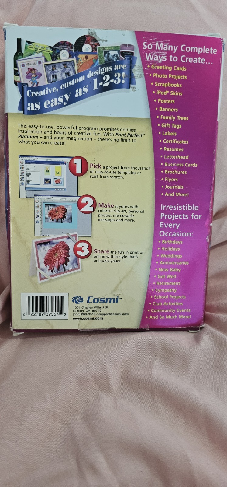 Print Artist Platinum 10 disc PC Fast Easy Creative Graphic Used see pics MM