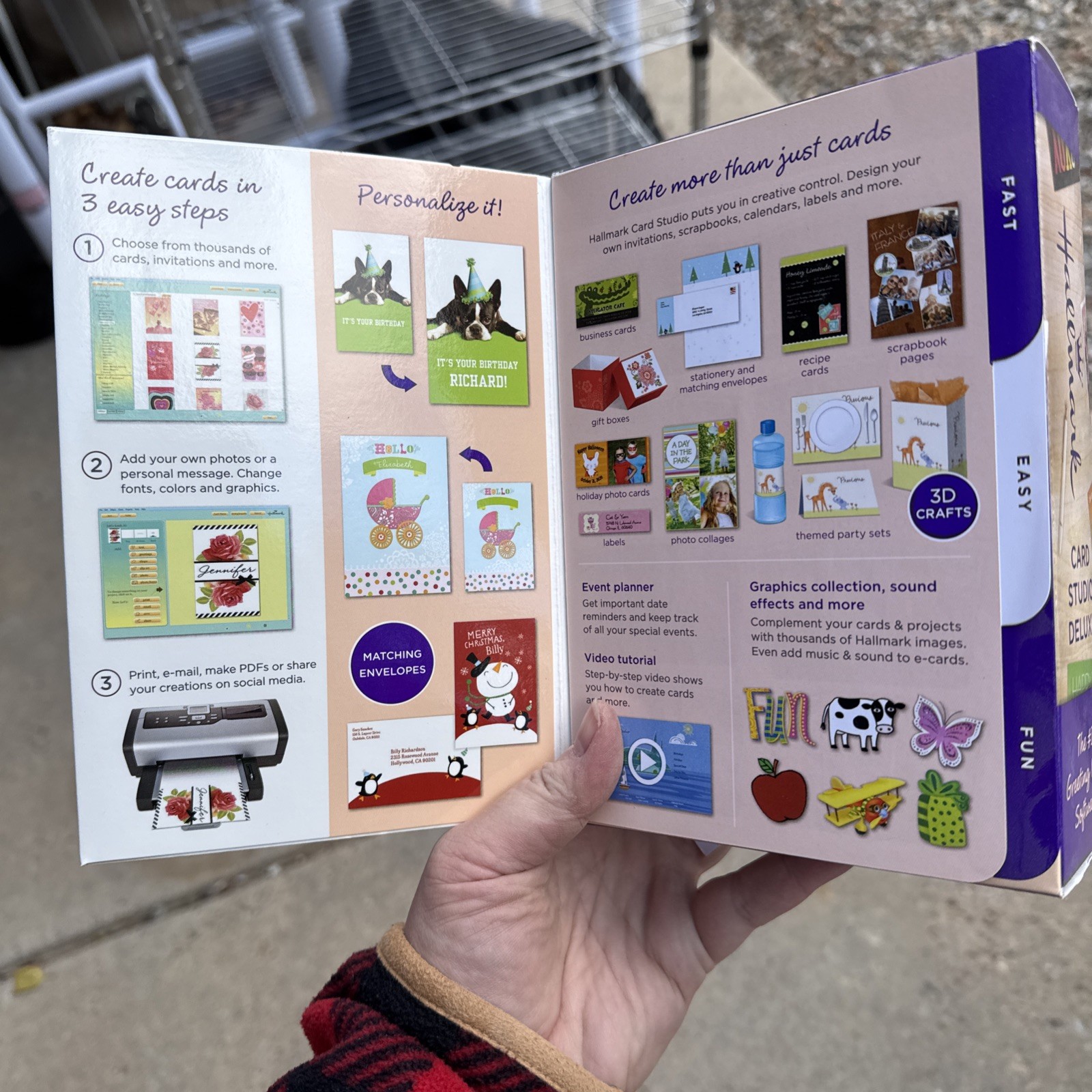 Hallmark Card Studio Software Create Custom Cards Calendars Scrapbooks BONUS CD!
