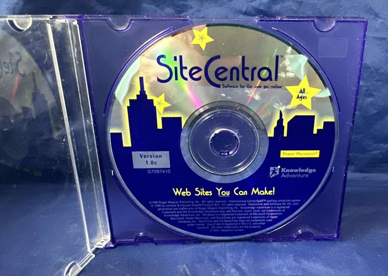Site Central Web Sites You Can Make Ver 1.0 Power Macintosh 1999 PC