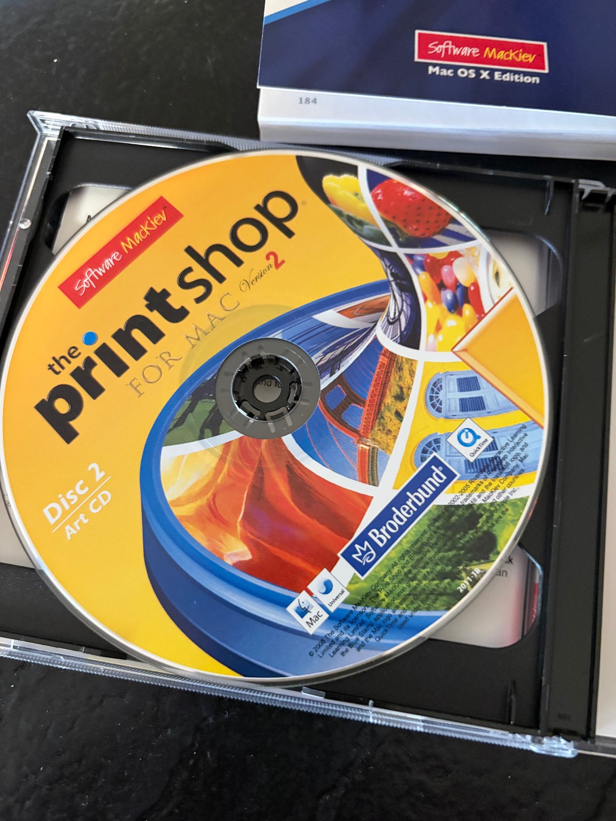 Broderbund The Print Shop Version 2 Software Mackiev Mac OS X edition excellent!