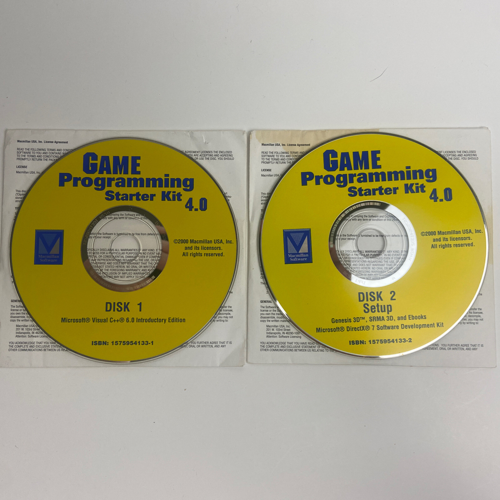 Video Game Programming Starter Kit 4.0 2000 Macmillan PC Computer Software CDs
