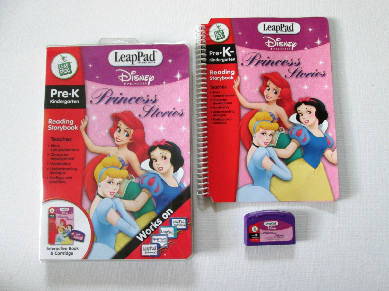 LeapPad LeapFrog Disney Princess Stories Complete w/Box PreK-K Learning Reading