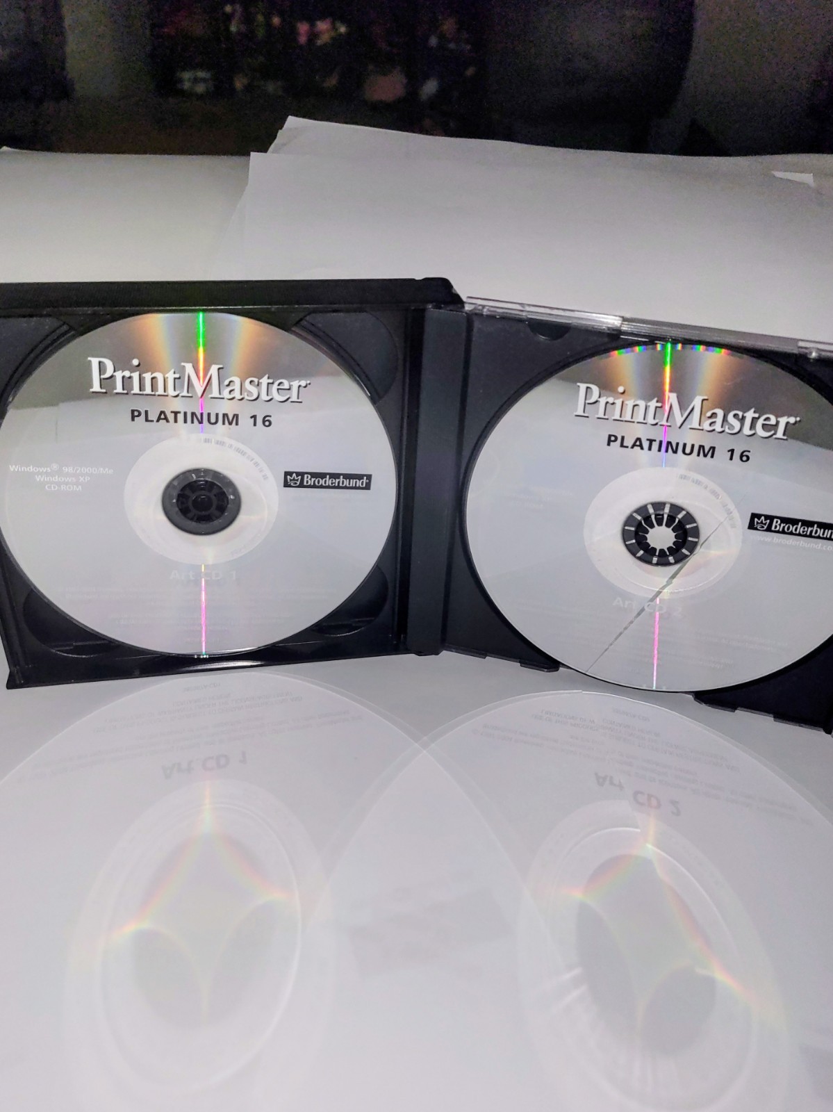 PrintMaster Platinum 16 4-CD Set Broderbund 2004 Near Mint