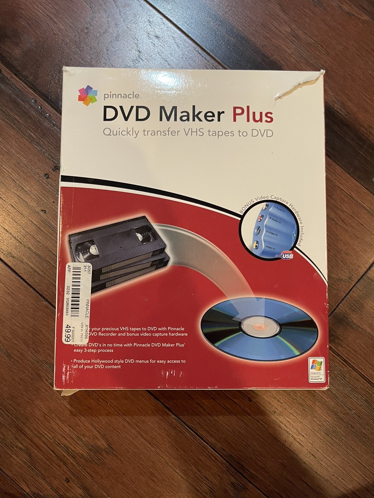 Pinnacle DVD Maker Plus Transfer VHS tapes to DVD Open Box
