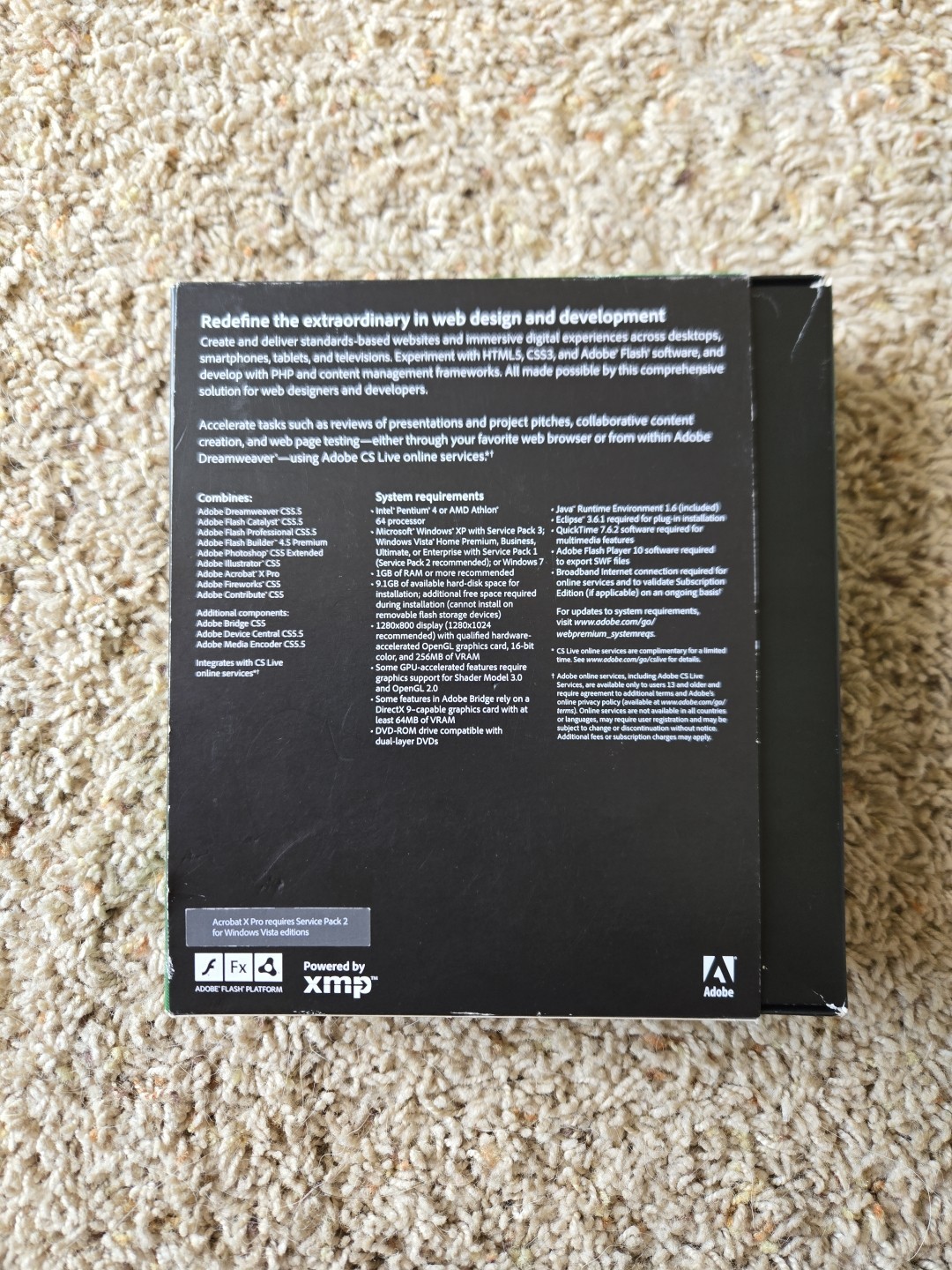 Adobe Creative Suite 5.5 CS5.5 WEB Premium For Windows Full Retail Box
