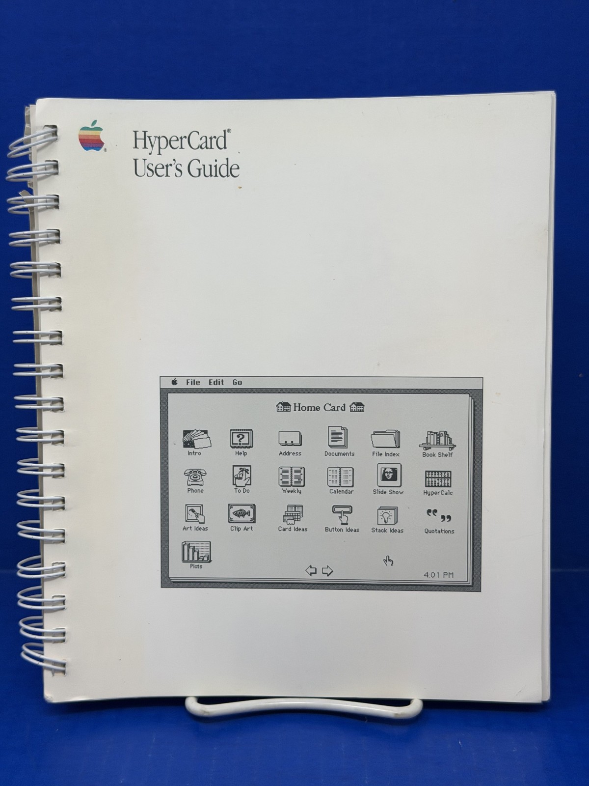 HYPERCARD USER’S GUIDE (1989, SPIRAL BINDING) -Apple Macintosh Manual -VERY GOOD