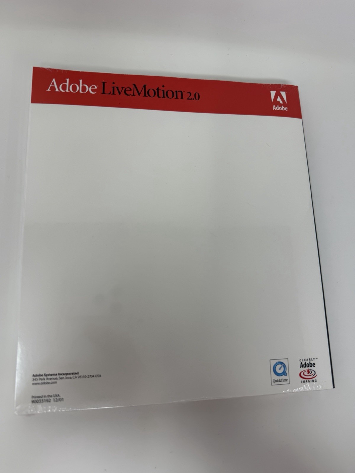 Adobe LiveMotion 2.0 Software Macintosh Mac W/Serial # & User Guide & Scripting