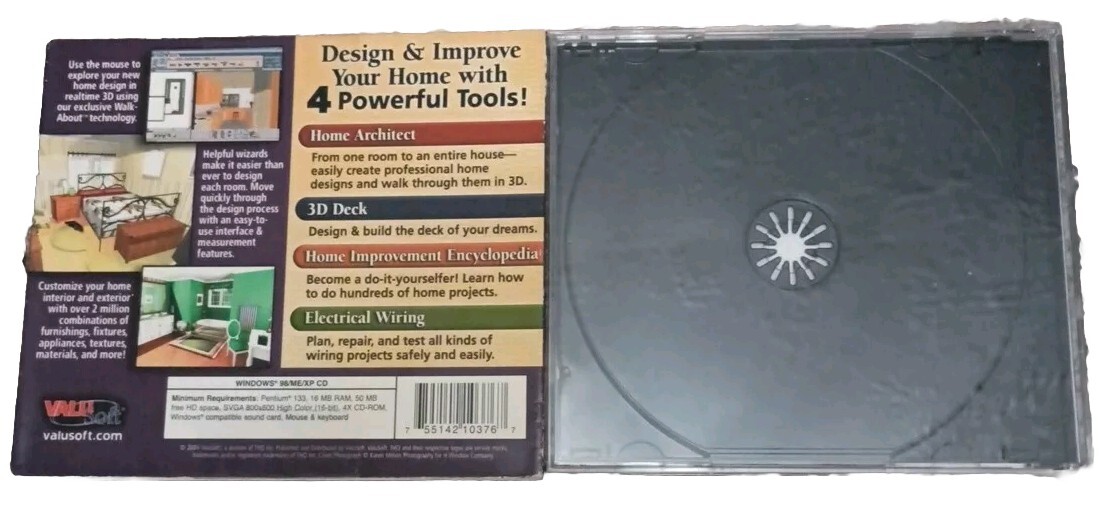 ValuSoft Custom 3D Home Software 2004 PC CD-ROM
