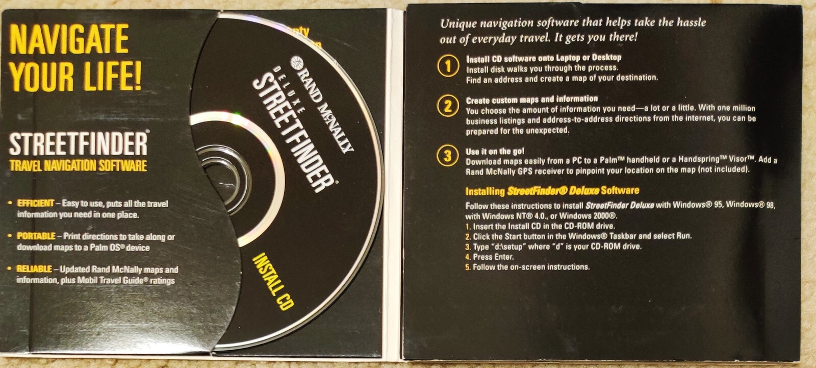 Rand McNALLY Street Finder Deluxe Travel Navigation Software Magellan GPS 2000