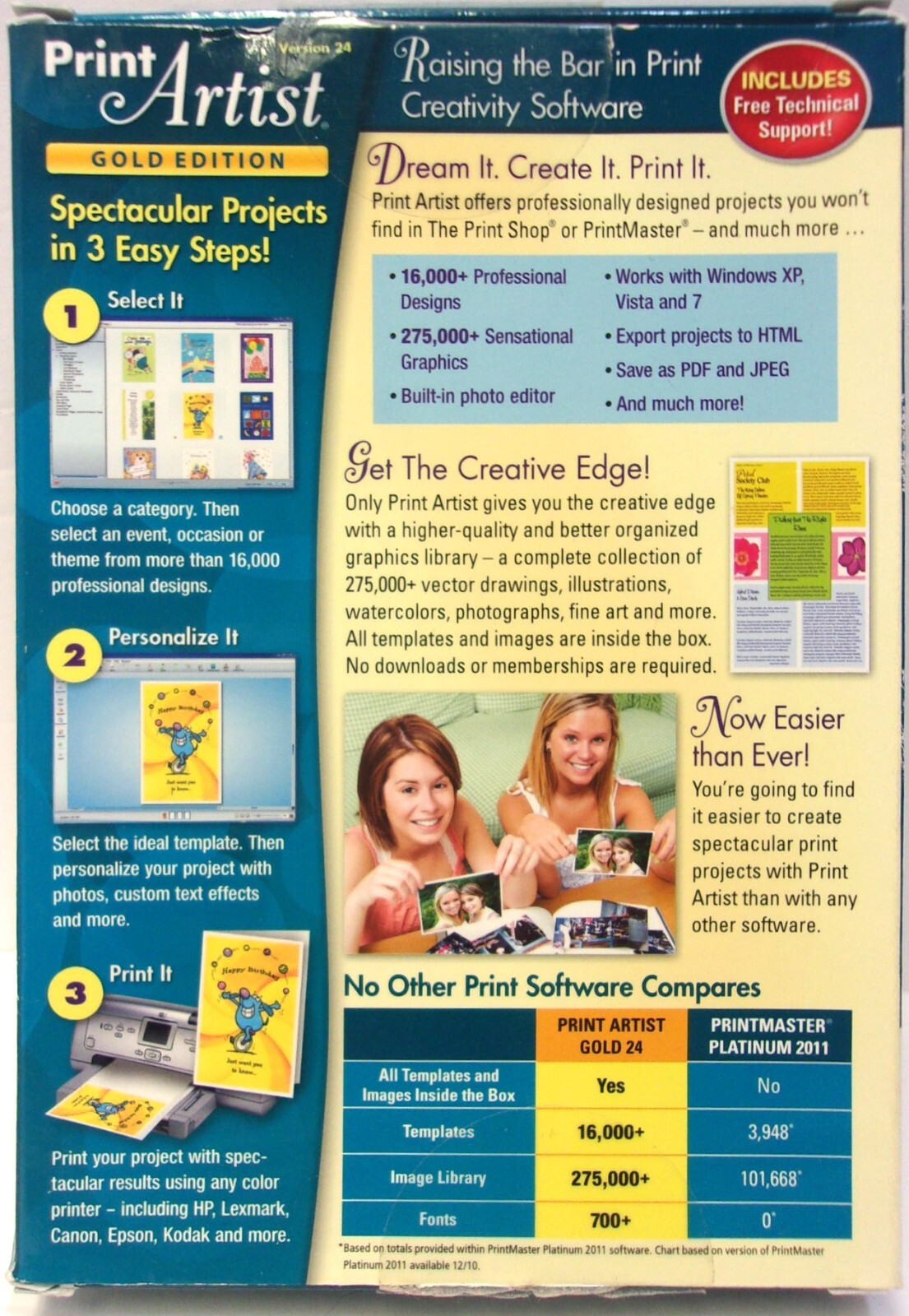 Print Artist (Gold Edition) 2011 PC Computer Home Graphics Software Version 24
