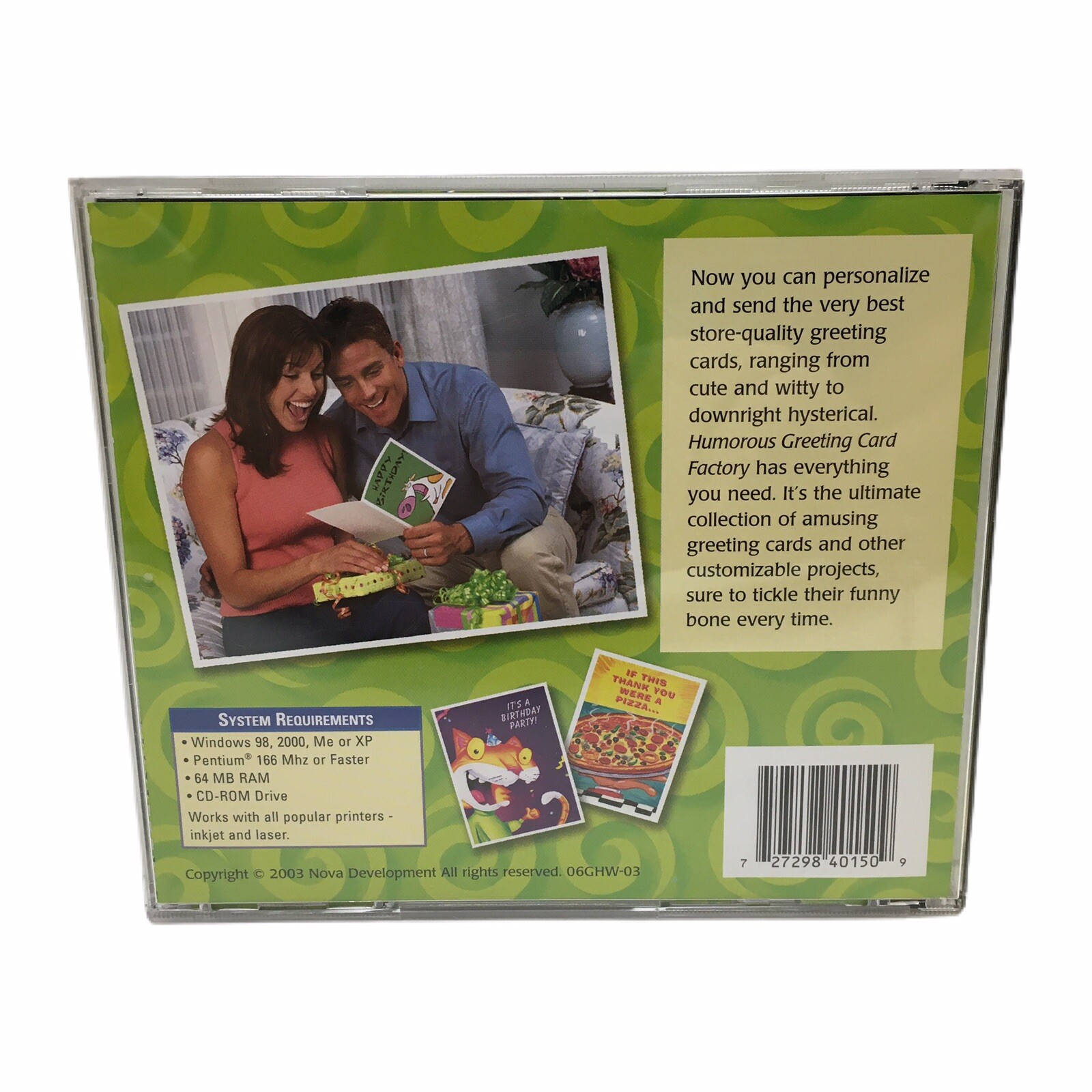 Art Explosion Humurous Greeting Card Factory PC CD-ROM Nova Development 2003
