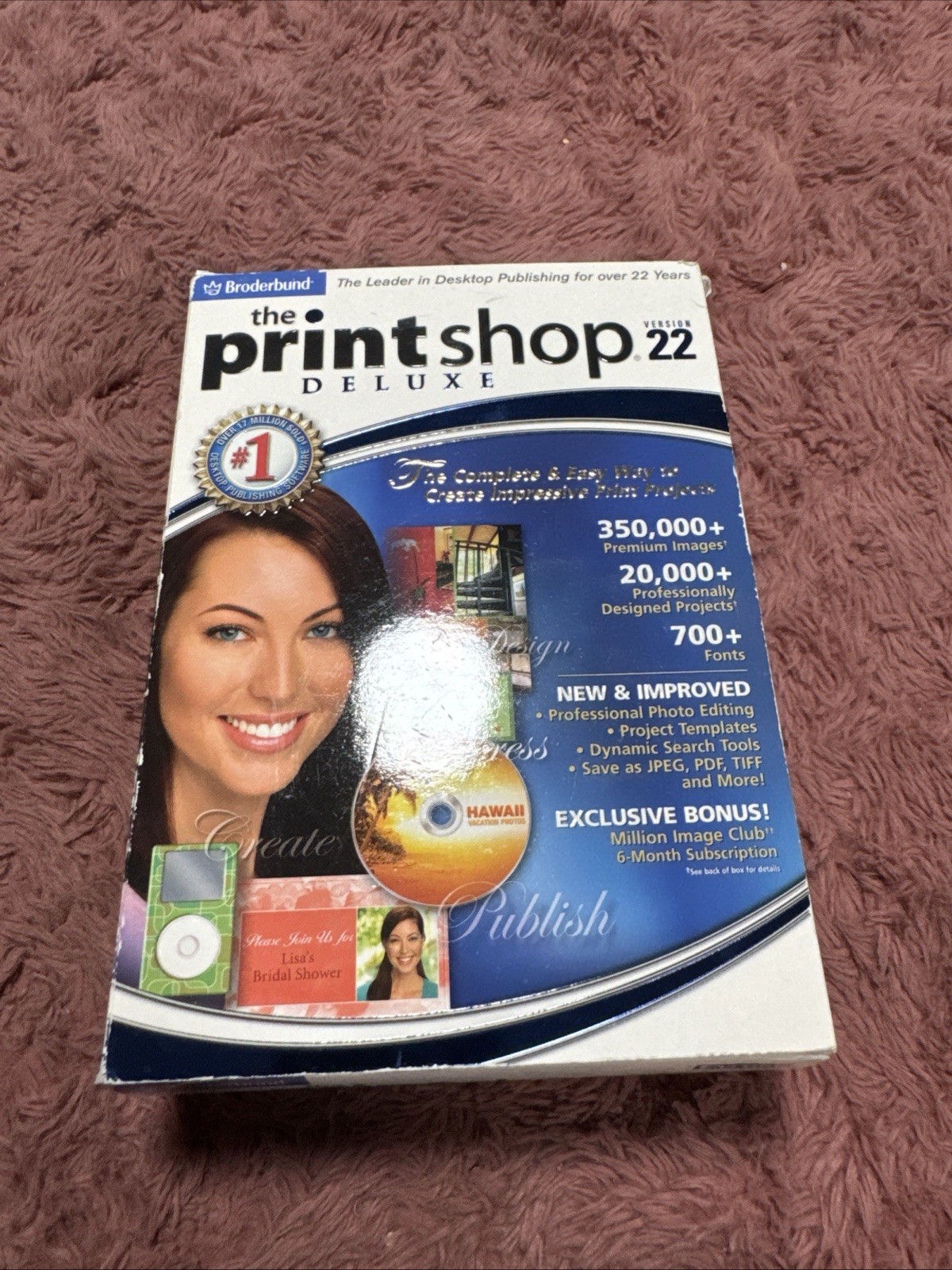 Print Shop Deluxe v22 4 CD Set Box Manual Version 22 Windows XP/2000 Complete VG