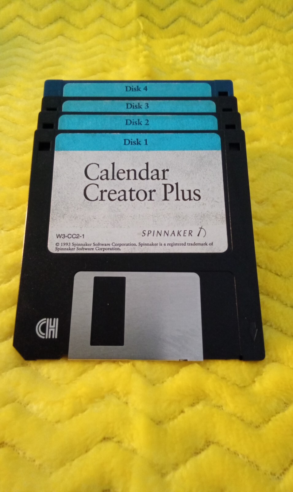 Calendar Creator Plus 3.5″ Floppy Disks 1993 Spinnaker Software Corp (Set of 4)
