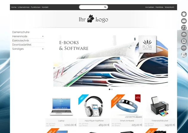 FLOW-Downloadshop, Großhandel, B2C, B2B, Kleingewerbe, Paypal, viel Module usw.