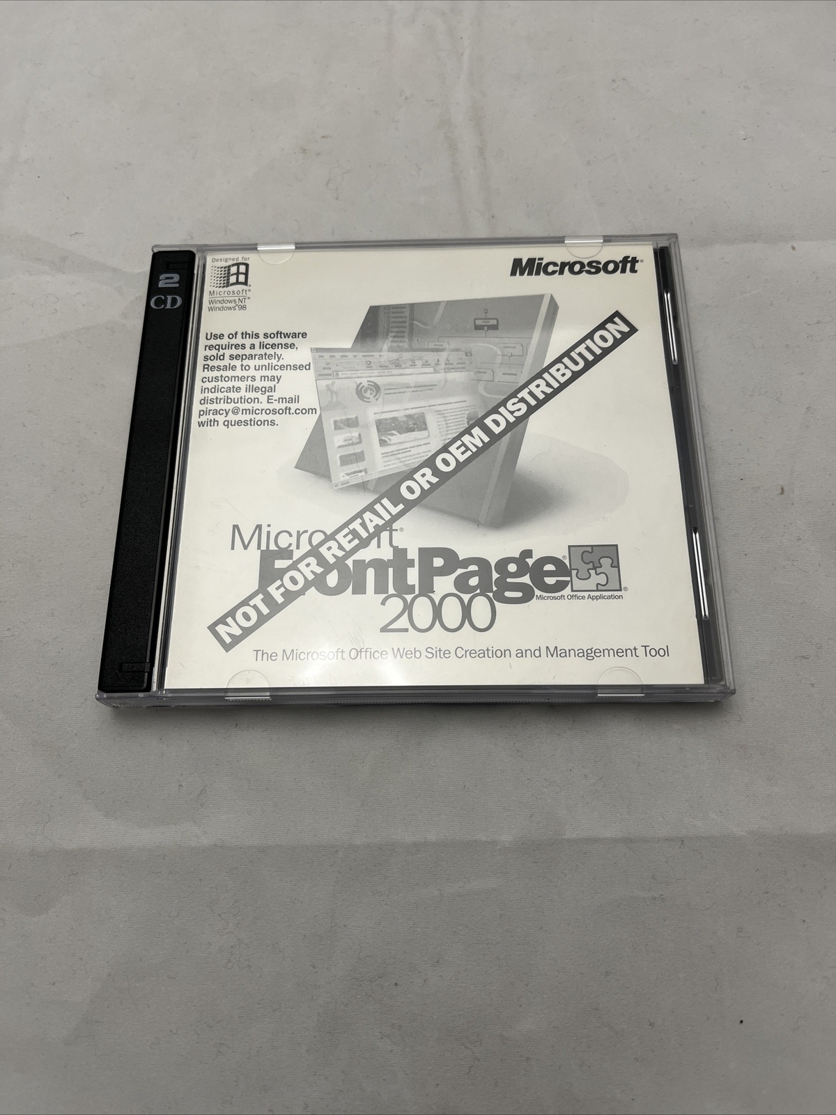 Microsoft Frontpage 2000 – Not for Retail Version Vintage Software for Windows