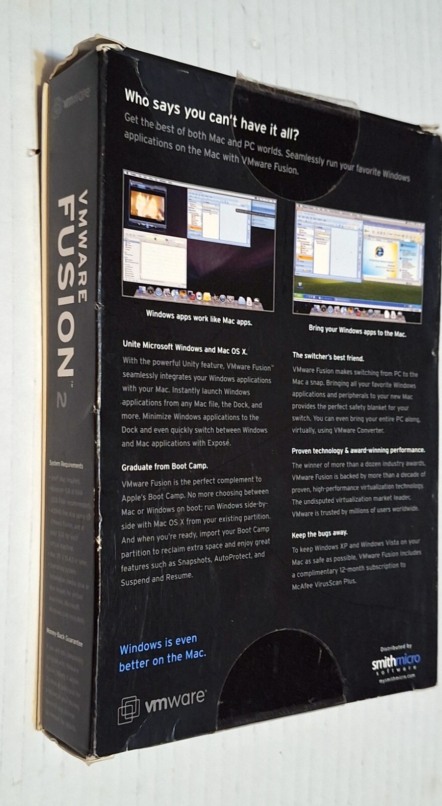 New / Factory-Sealed / 2008 Vmware Fusion 2 “Windows Is Even Better On The Mac”