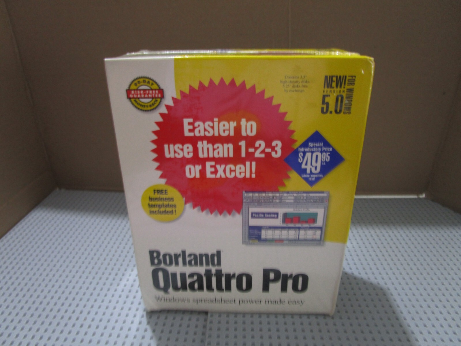 BORLAND QUATTRO PRO VER 5.0 FOR WINDOWS–3.5″ DISKS–BRAND NEW SEALED