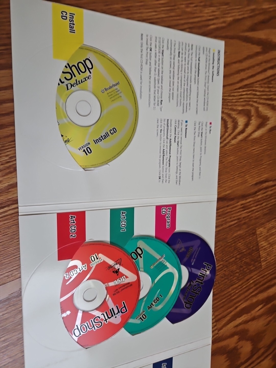 Broderbund 8 Disc The Print Shop Deluxe Version10 For Windows 1999 & User Manual