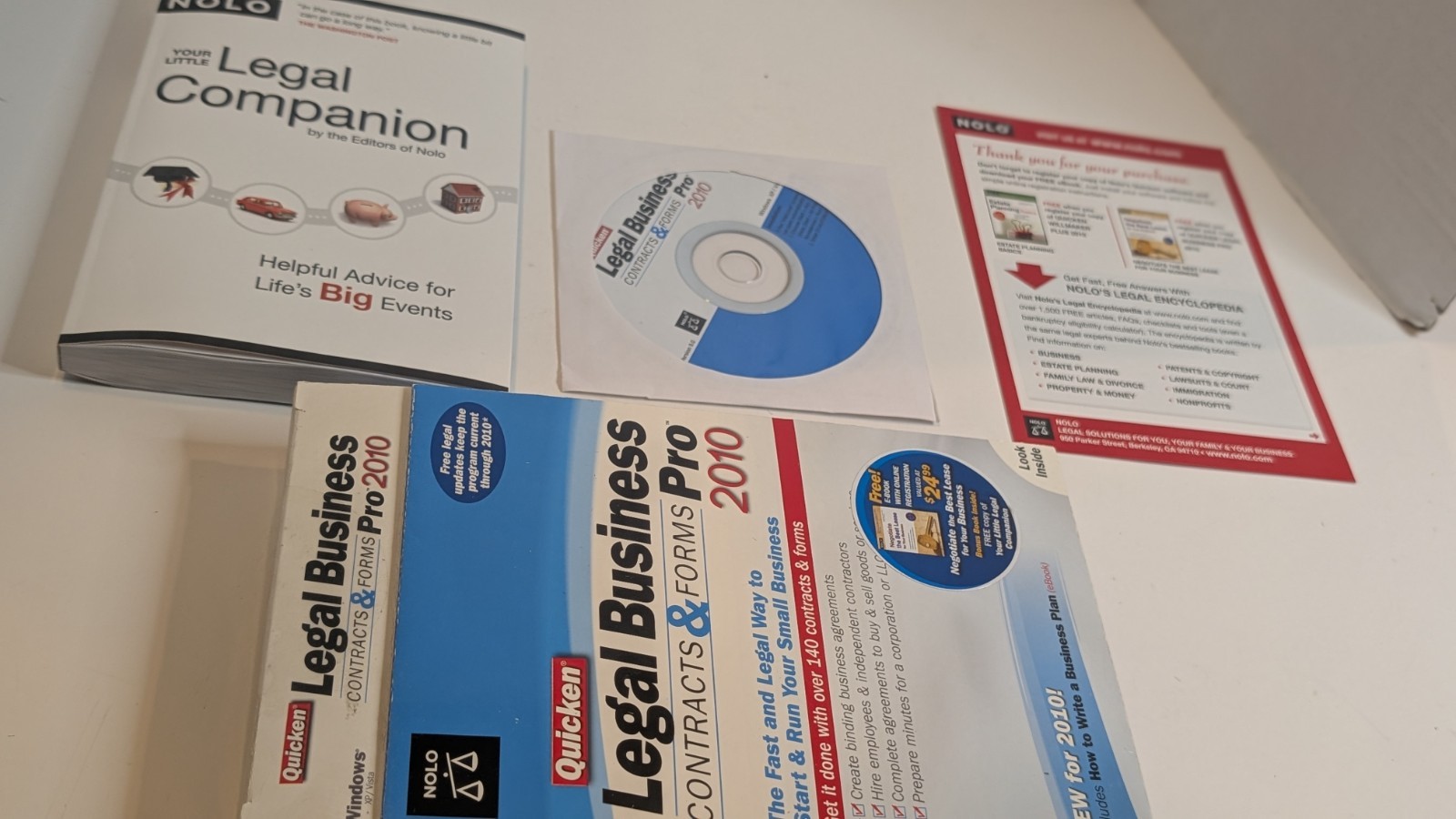 Quicken Legal Business Contracts & Forms Pro 2010 Nolo Small Business Software C