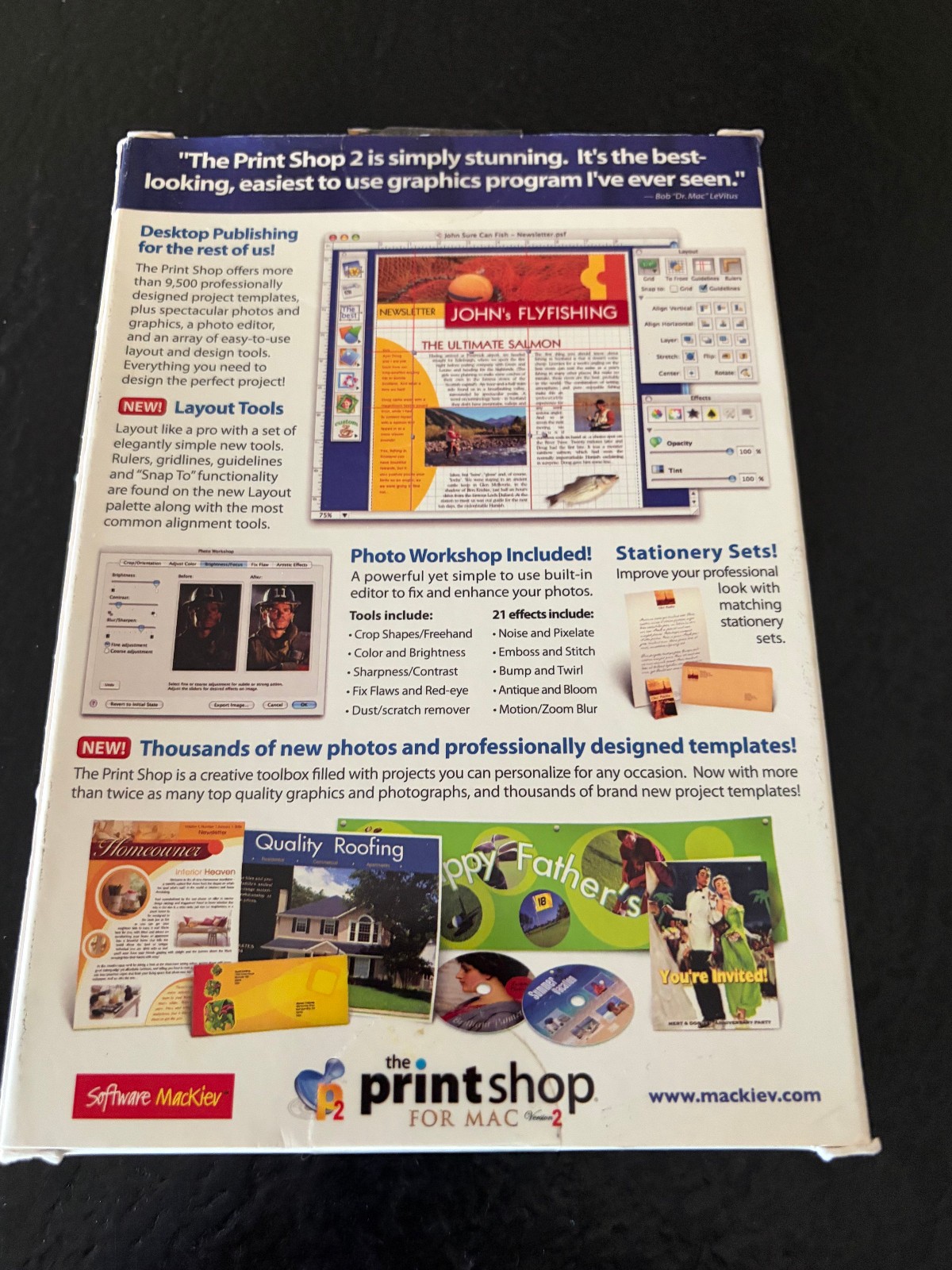 Broderbund The Print Shop Version 2 Software Mackiev Mac OS X edition excellent!