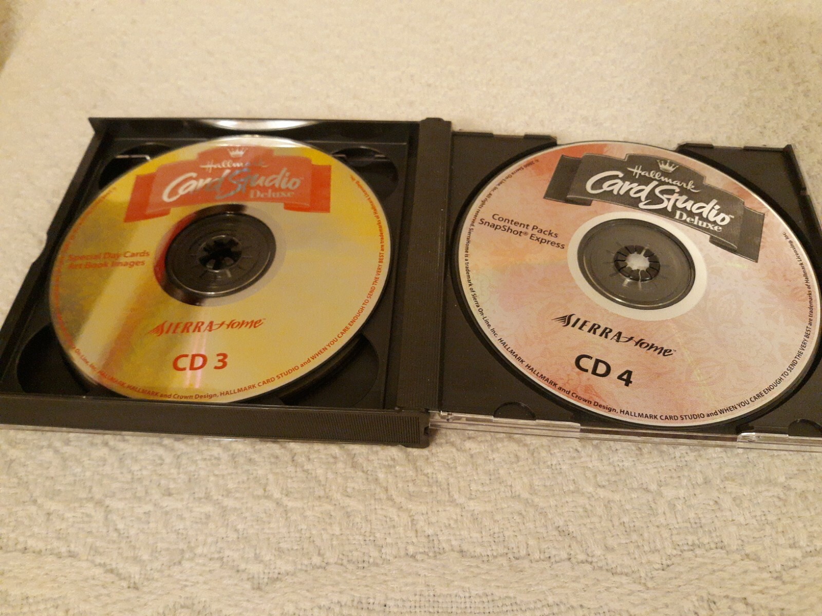 Vintage Sierra Home Hallmark Card Studio Deluxe (PC, 2000) 4 CD set