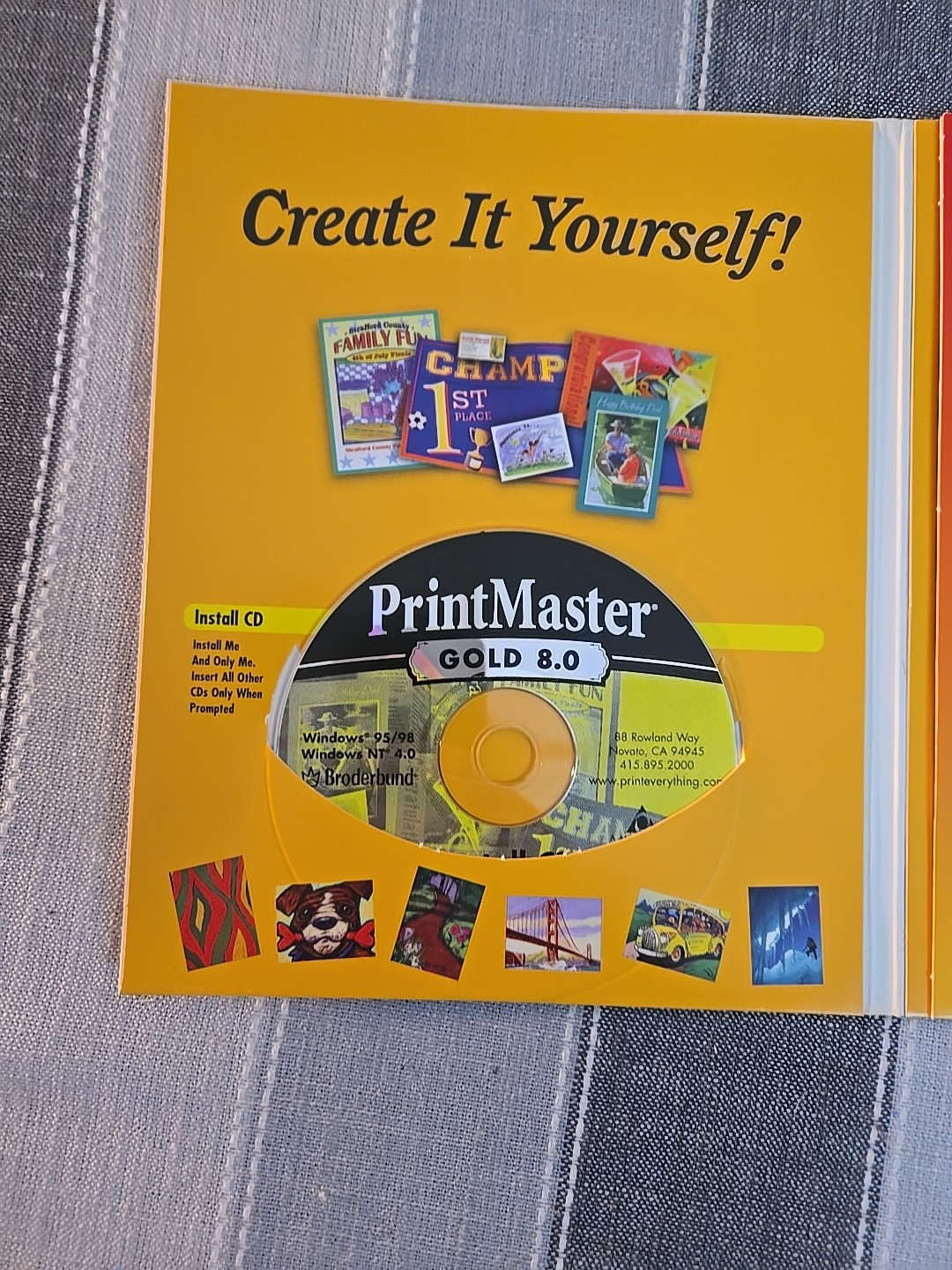Vintage PrintMaster Gold 8.0 PC CD-ROM Windows 7 CD