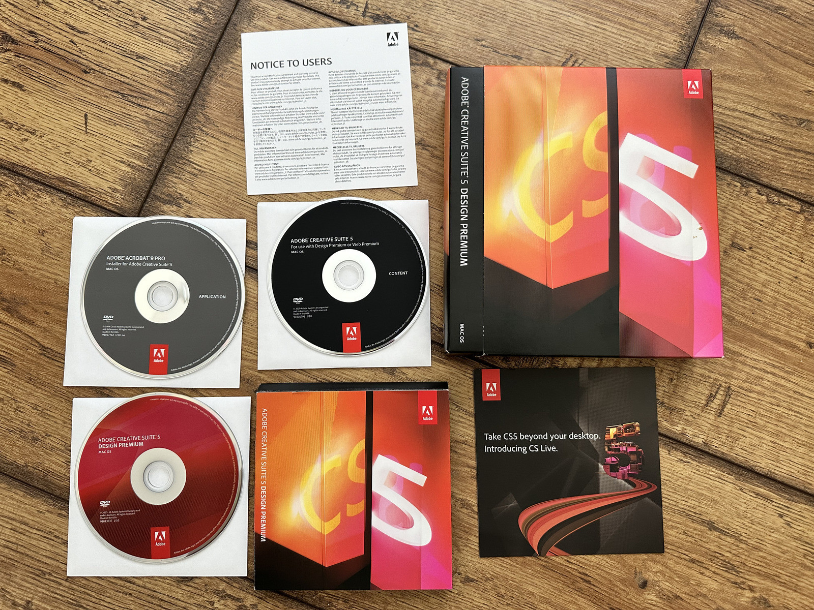 Adobe Creative Suite 5 Design Premium Upgrade for MAC – Excellent condition