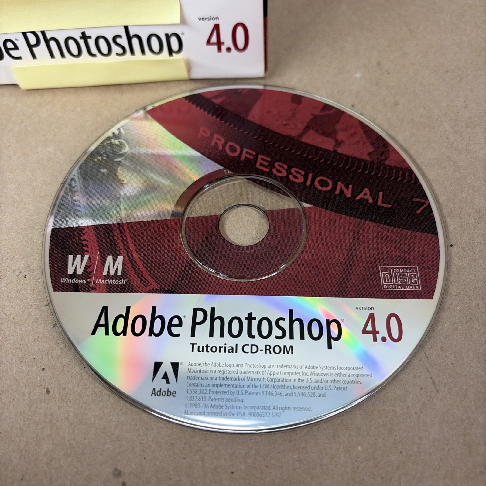 Adobe Photoshop 4.0 for Macintosh 2 CD Disc Set with Serial READ