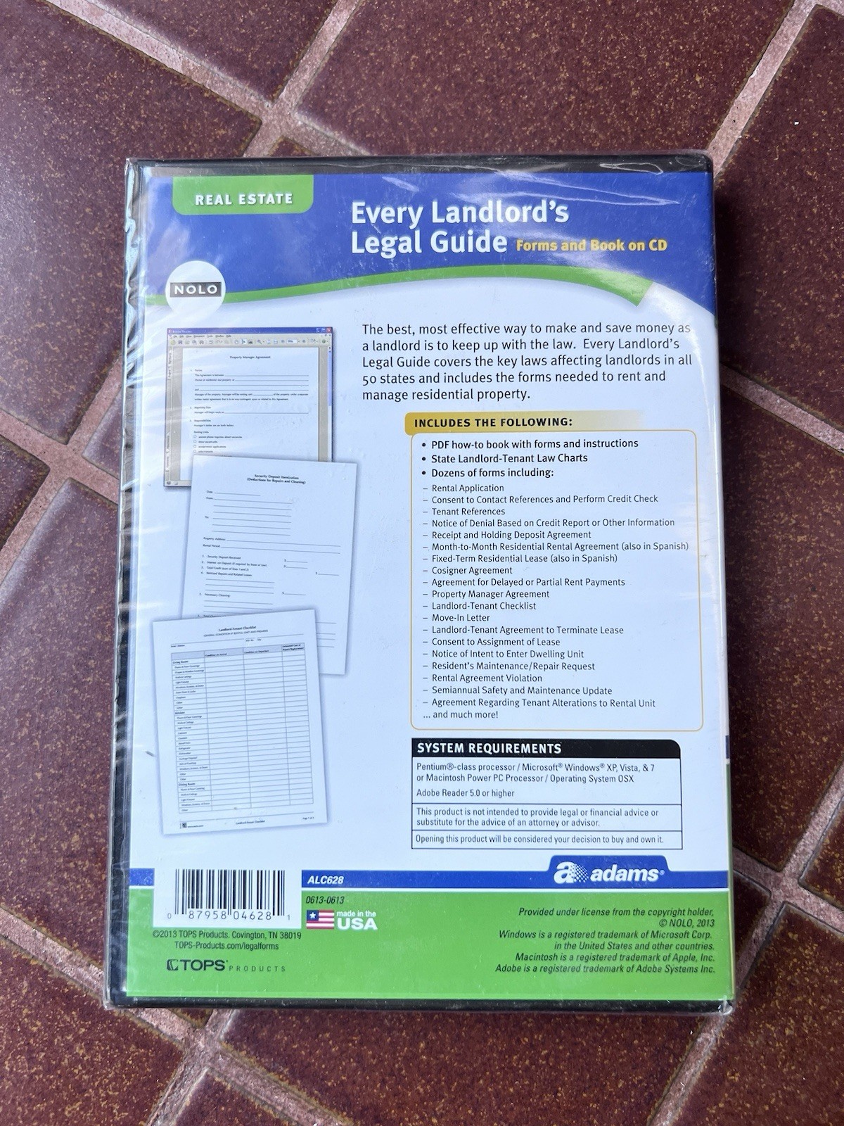Every Landlord’s Legal Guide ADAMS PC or Mac CD New Sealed Packaging SHIPS FREE