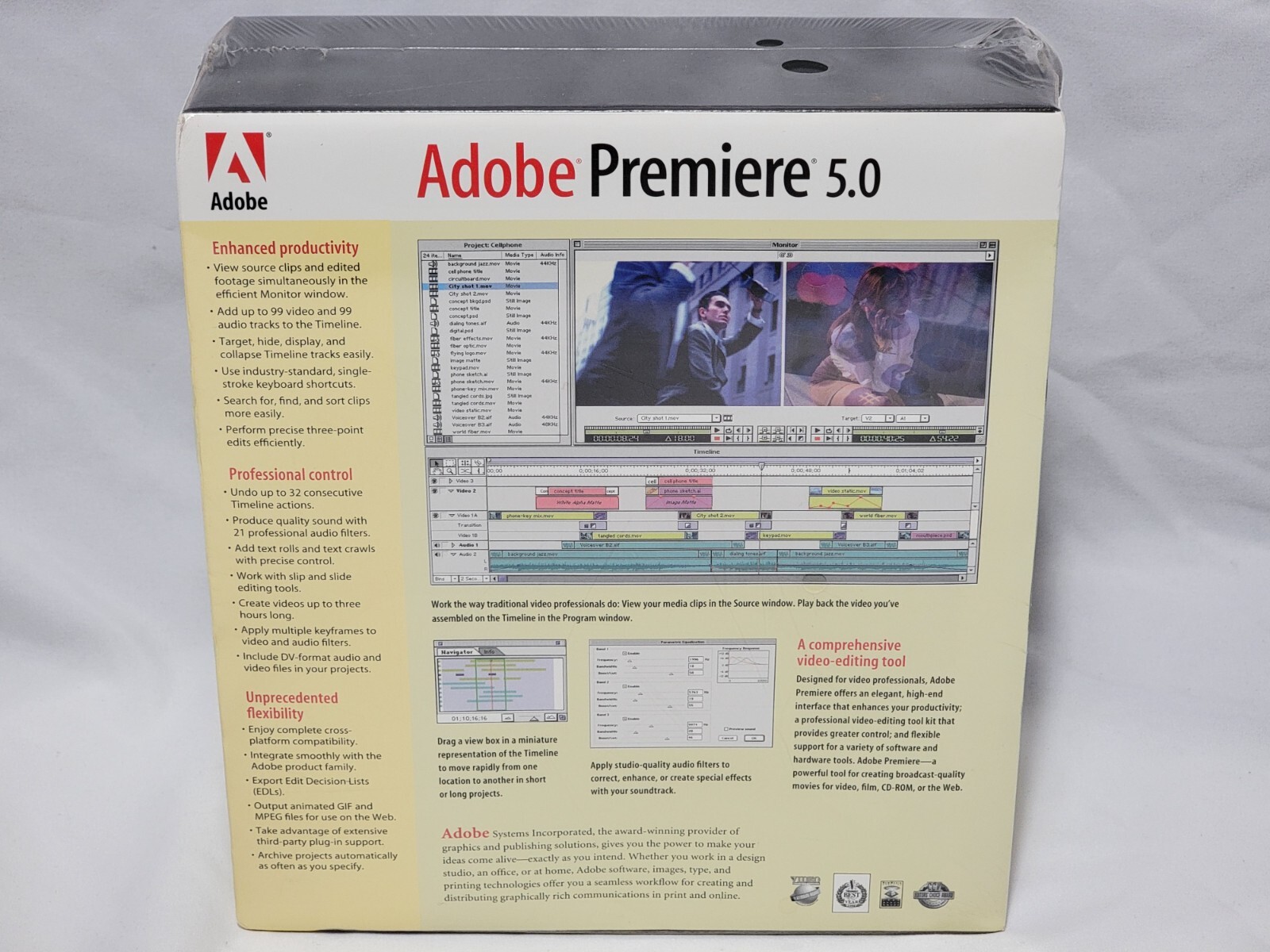 NEW Adobe Premiere 5.0 / 5.1 Mac Big Box Full Version SEALED premier Macintosh