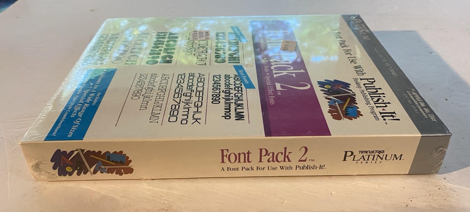Vintage FONT PACK 2 (Publish-It!) FACTORY SEALED APPLE IIe/c/gs 1988 Timeworks