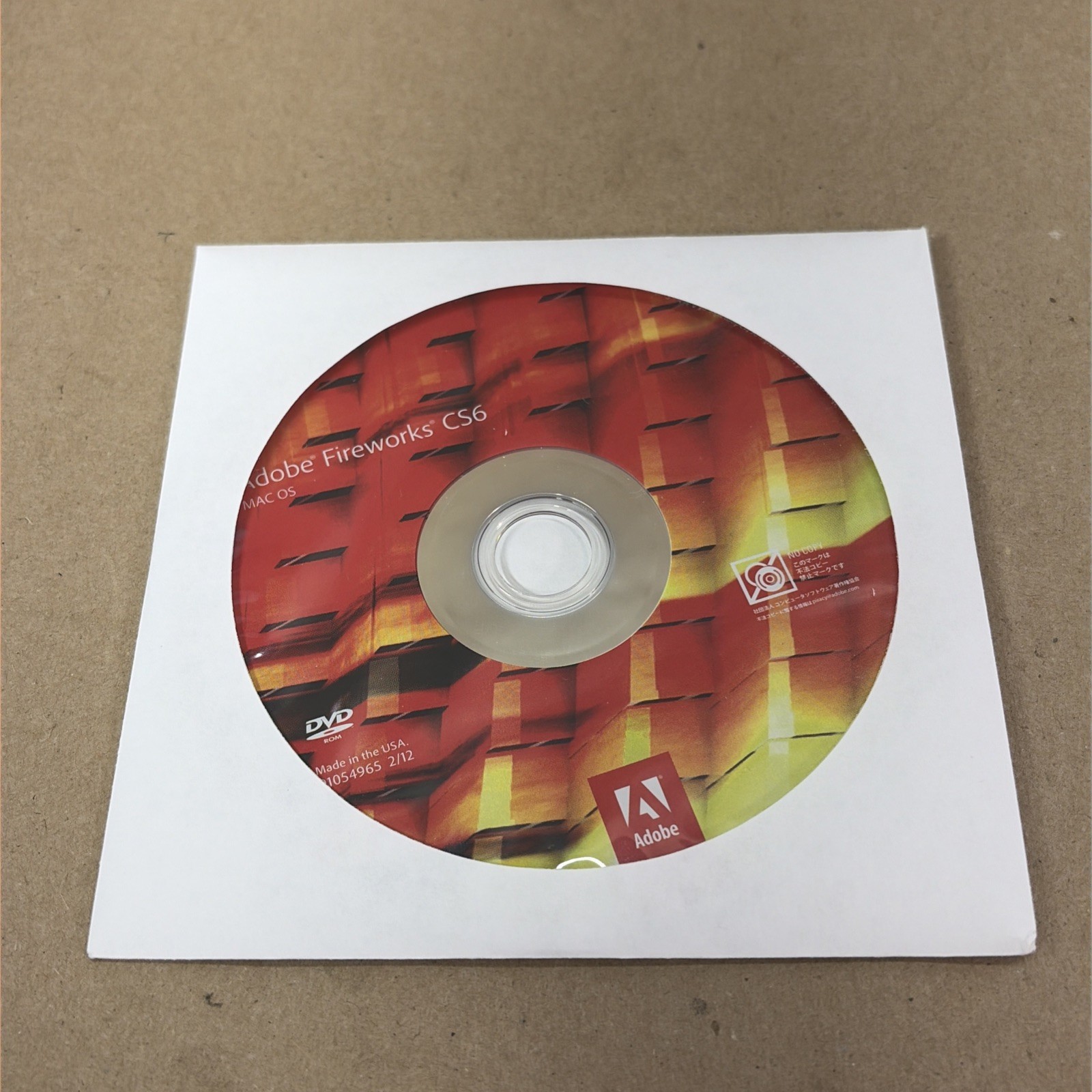 Disc ONLY Adobe Fireworks CS6 Mac OS DVD No Serial READ