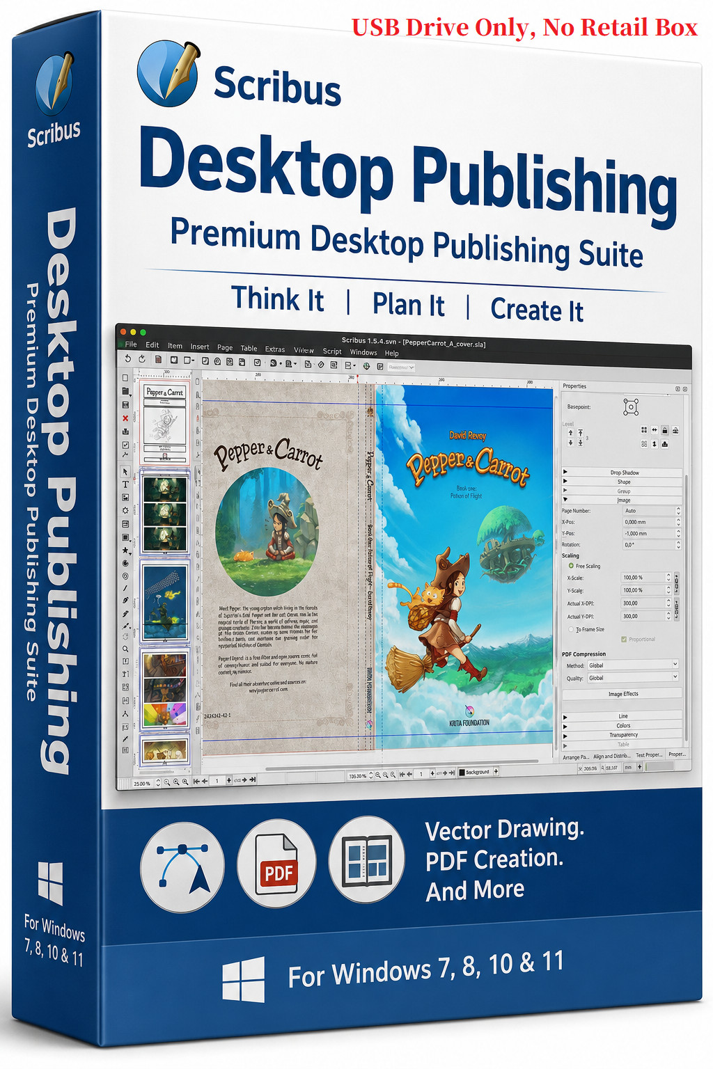 Desktop Publisher Professional Publishing Print Design Software Program 2026 USB