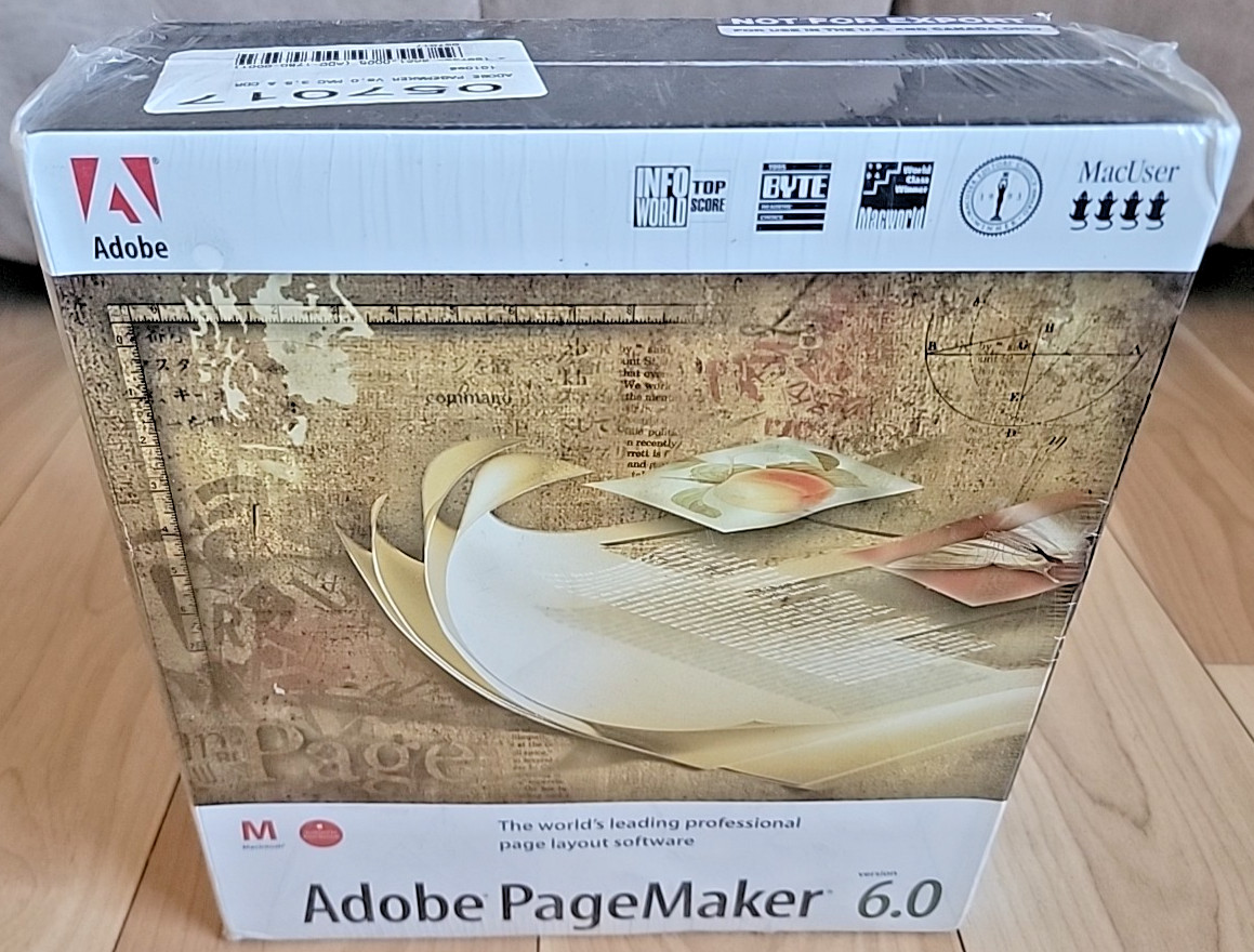 Adobe PageMaker 6.0 For Macintosh Software – NEW Factory Sealed READ