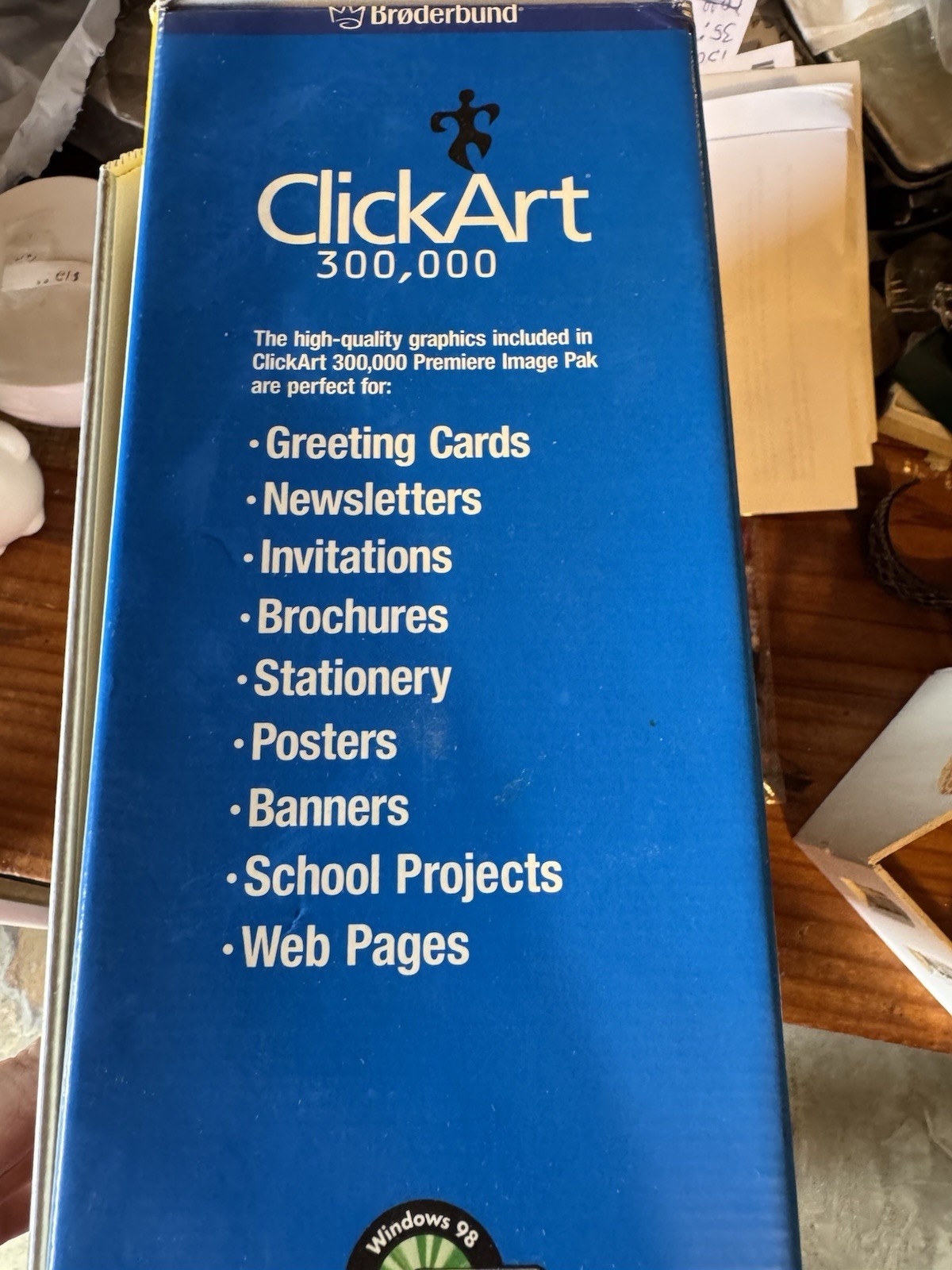 Broderbund ClickArt 300,000 CDs 1-20 W/ Manual + Troubleshooting Guide + Box VG