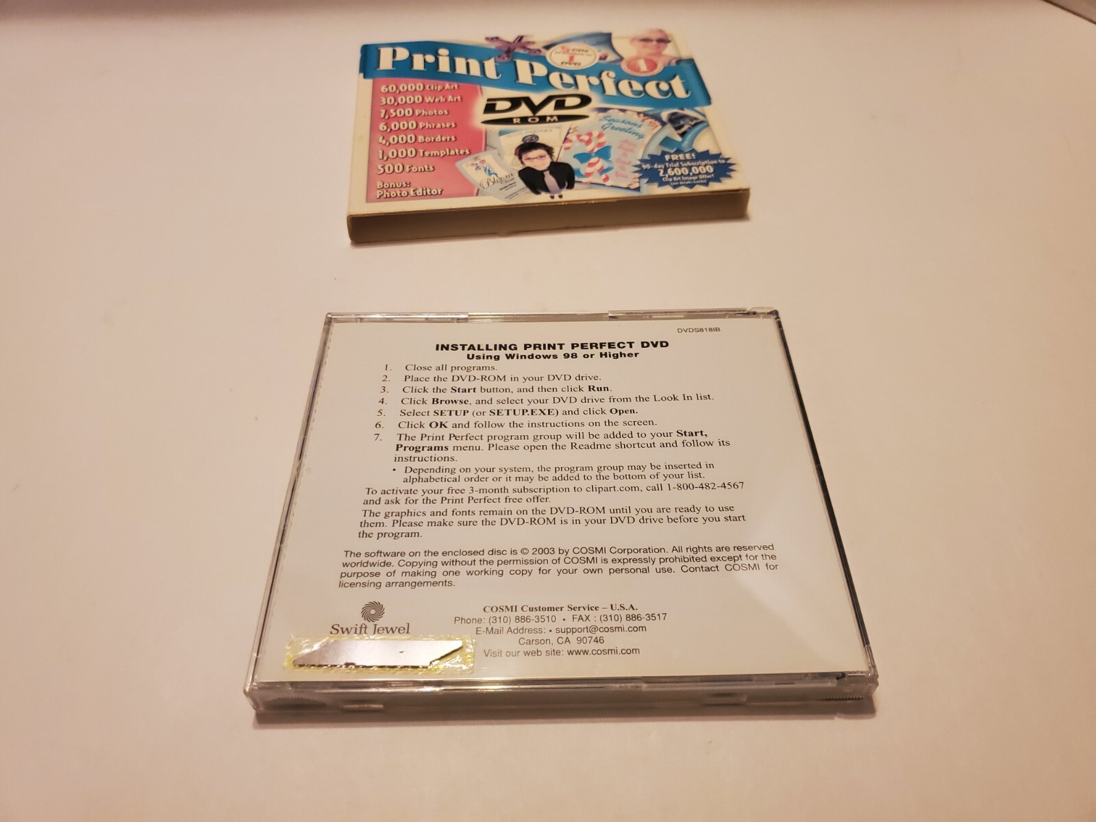 Cosmi Print Perfect 60K Clip Art, 7500 Photos, 1000 Templates, 500 Fonts, NEW