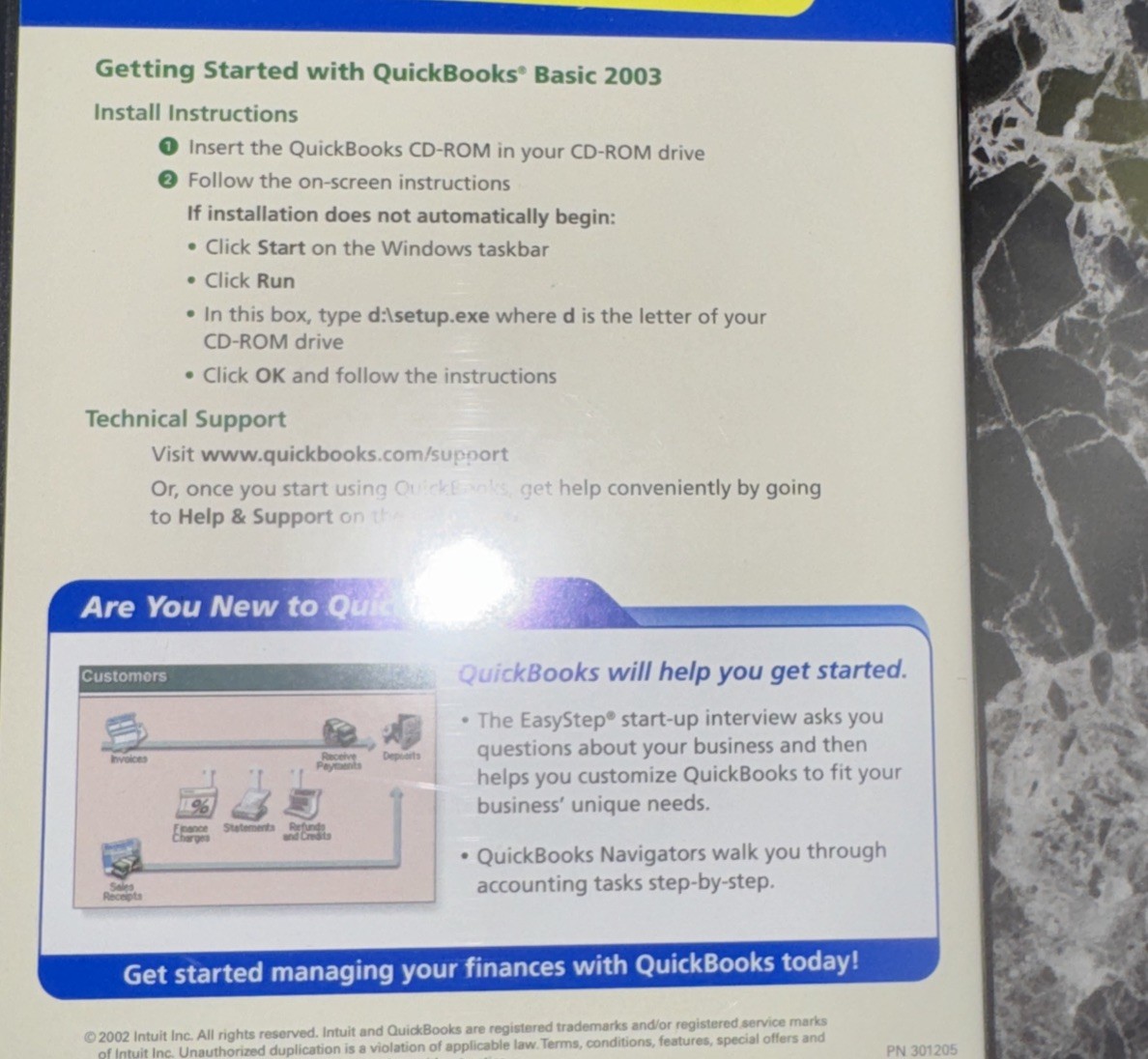 Intuit QuickBooks Basic Edition 2003 – Includes Box, Book, Disc, & Code