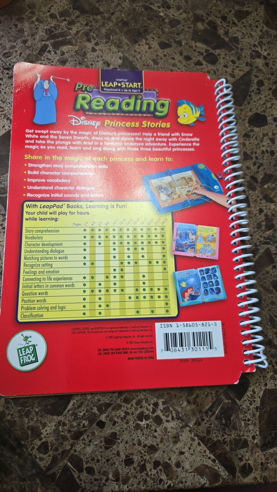 LeapStart Prereading: Disney Princess Stories Book Only