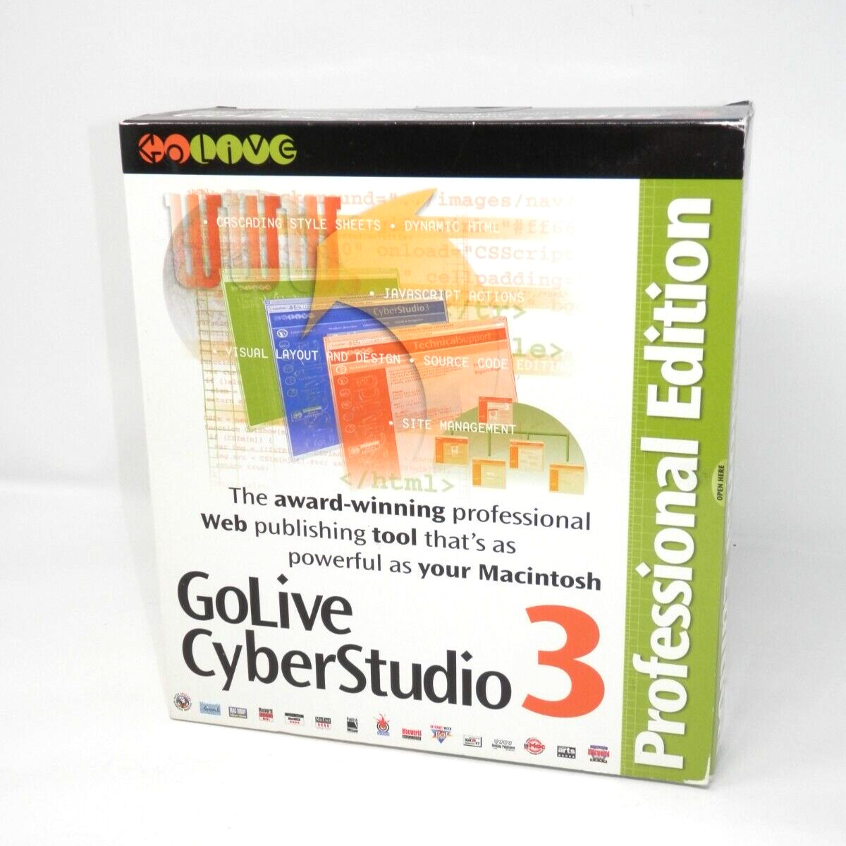 GoLive CyberStudio 3 Professional for Mac • Macintosh Vintage 1998 NOS SEALED