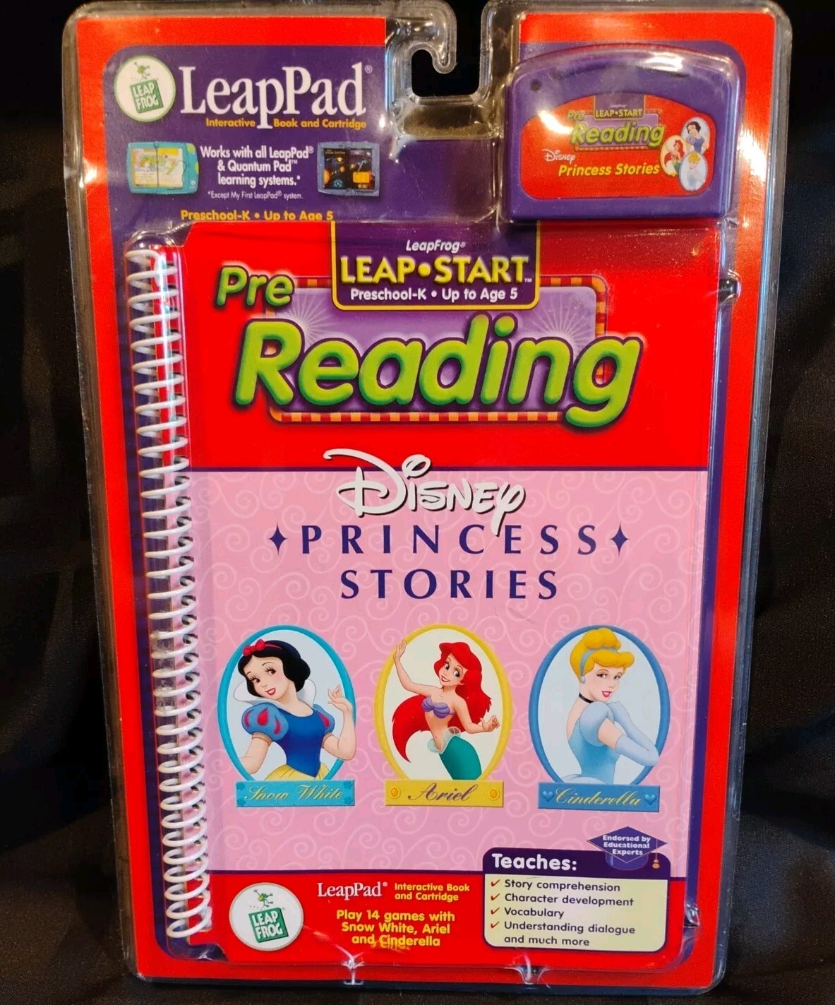 LeapPad Leap Start Pre Reading Disney Princess Stories Book Pre K 2002 Sealed